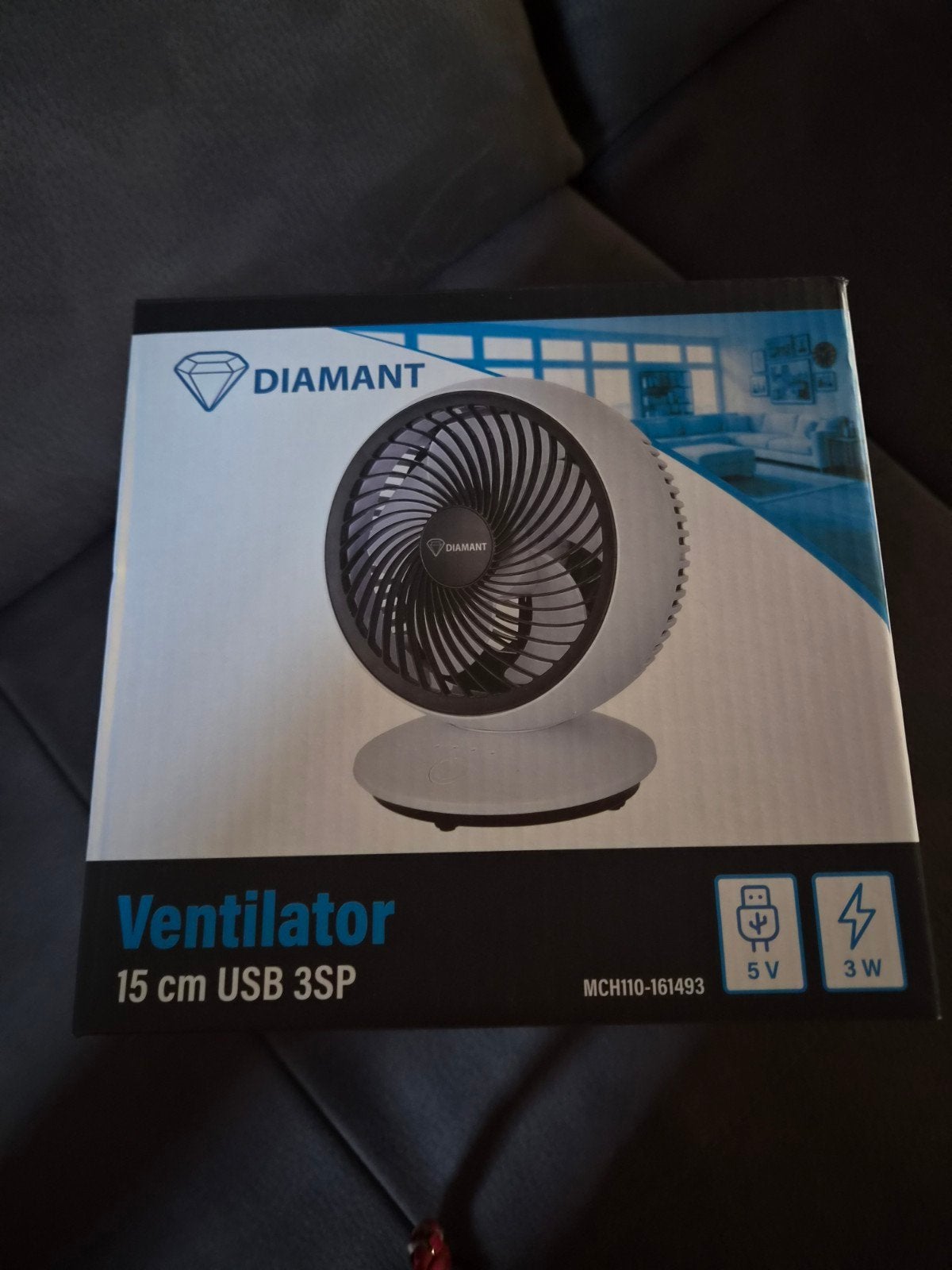 Ventilator 15 cm diamant, Ophalen of Verzenden, Nieuw, Tafelventilator