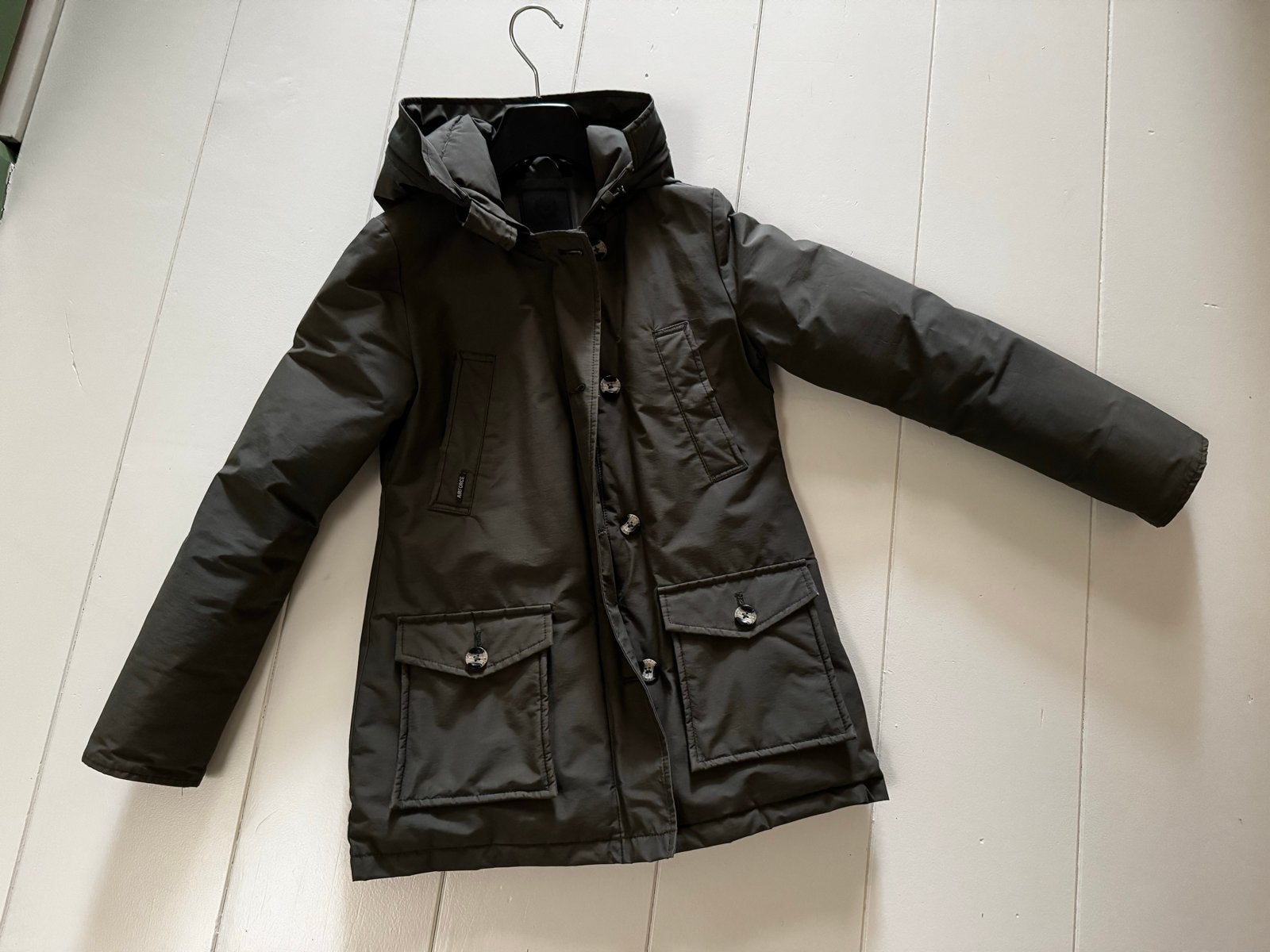 Groene Airforce jas - Maat 12Y, Ophalen of Verzenden, Gedragen, Maat 34 (XS) of kleiner, Groen