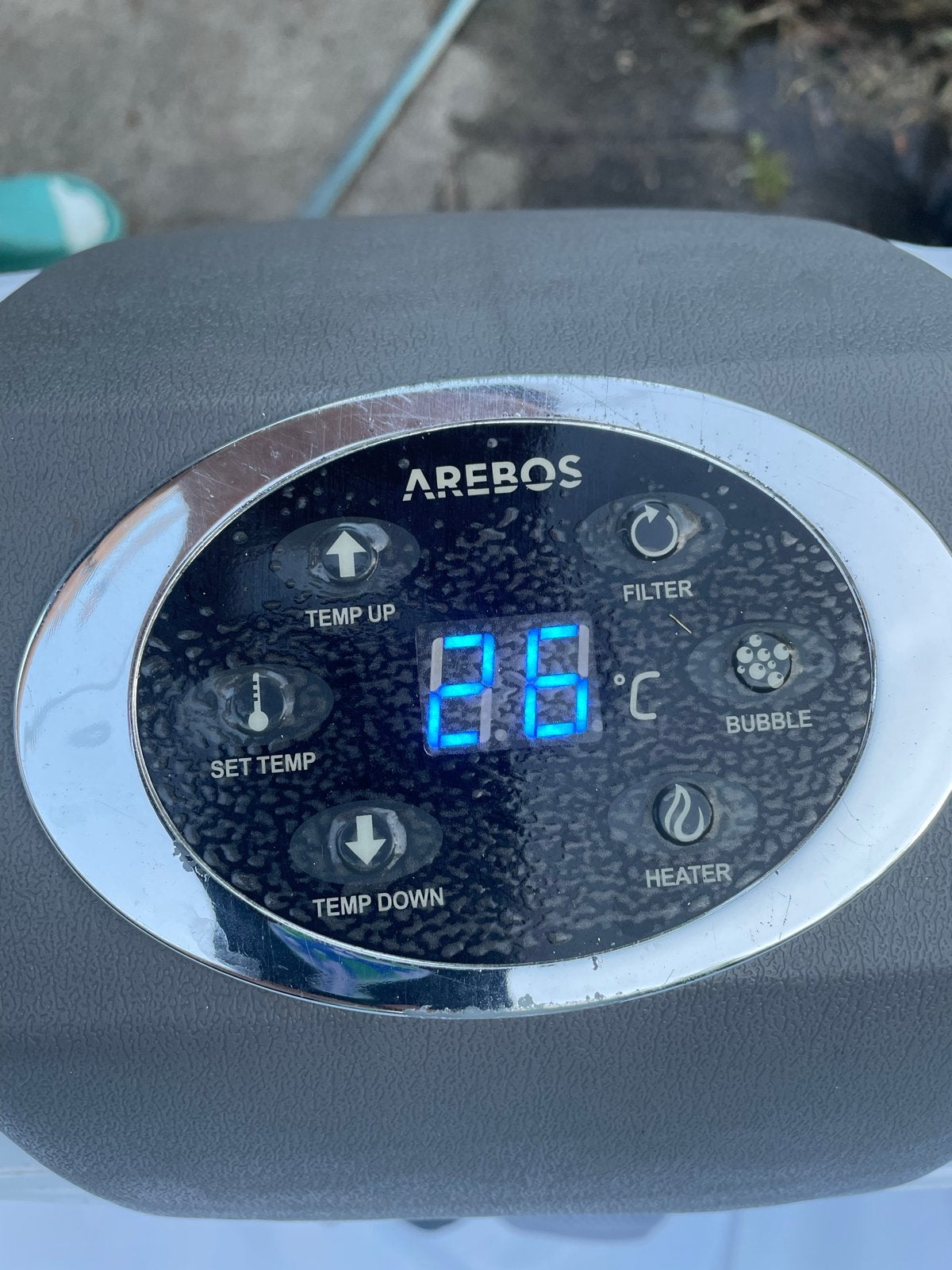 Arebos Opblaasbare Jacuzzi 1,5x1,5m - Verwarming defect, Ophalen, Gebruikt, Filter, Opblaasbaar