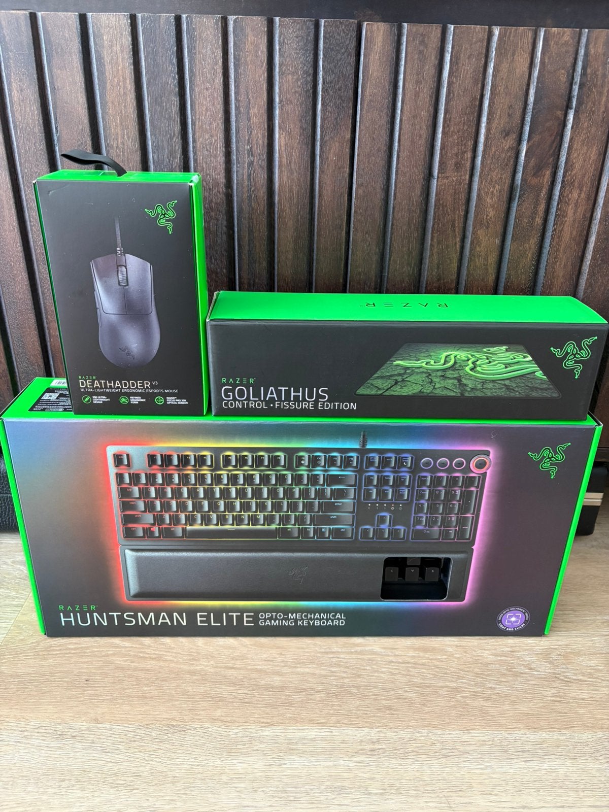 Premium Razer Gaming Setup | Nieuwstaat compleet in dozen, Computers en Software, Toetsenborden, Zo goed als nieuw, Gaming toetsenbord