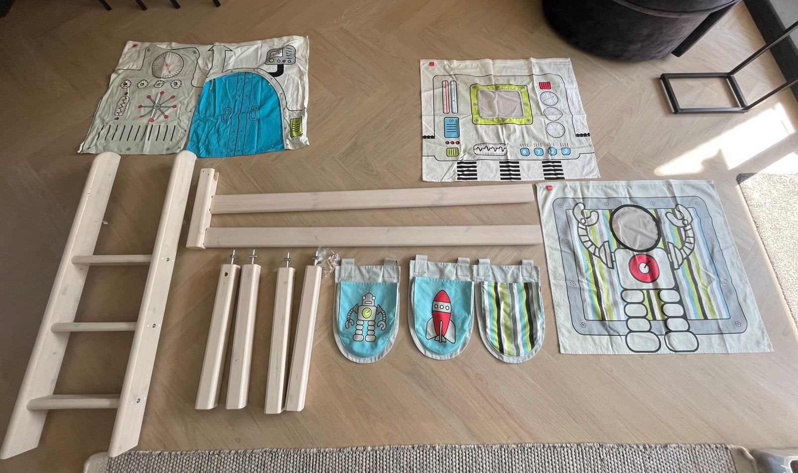 Flexa Classic verhogingsset halfhoogslaper met tent, Ophalen, Gebruikt, Halfhoogslaper