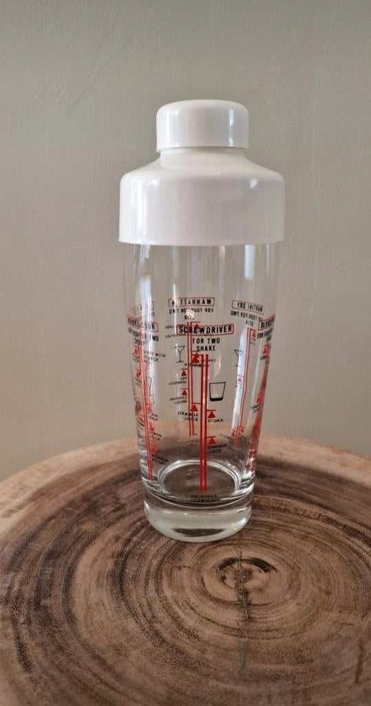 Glazen cocktail Shaker jaren 60, Ophalen of Verzenden, Zo goed als nieuw