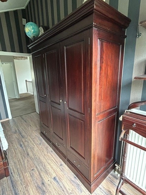 complete slaapkamer, Ophalen, Gebruikt, Tweepersoons, Mahonie hout / rustiek