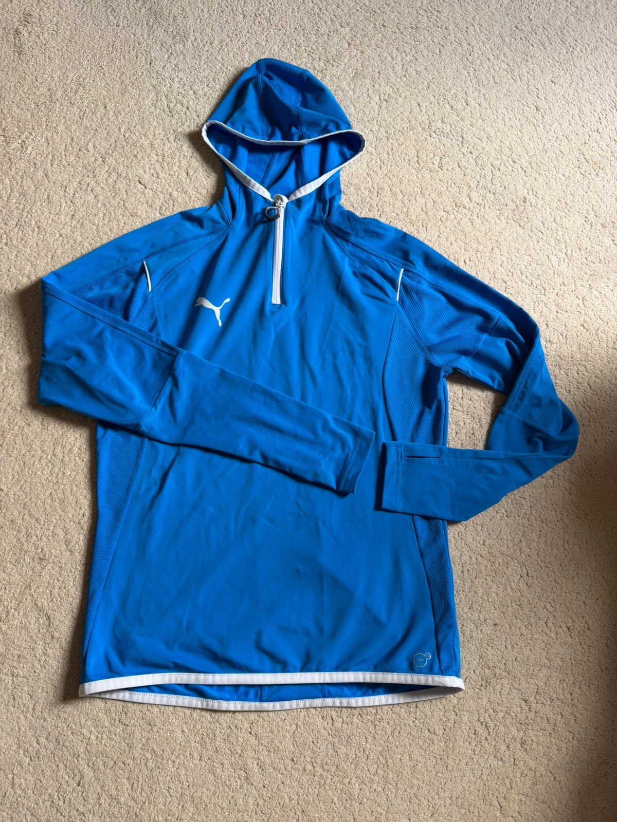 Sportshirt, Puma, M, lange mouw, blauw, Ophalen of Verzenden, Zo goed als nieuw, Harmelen, Puma