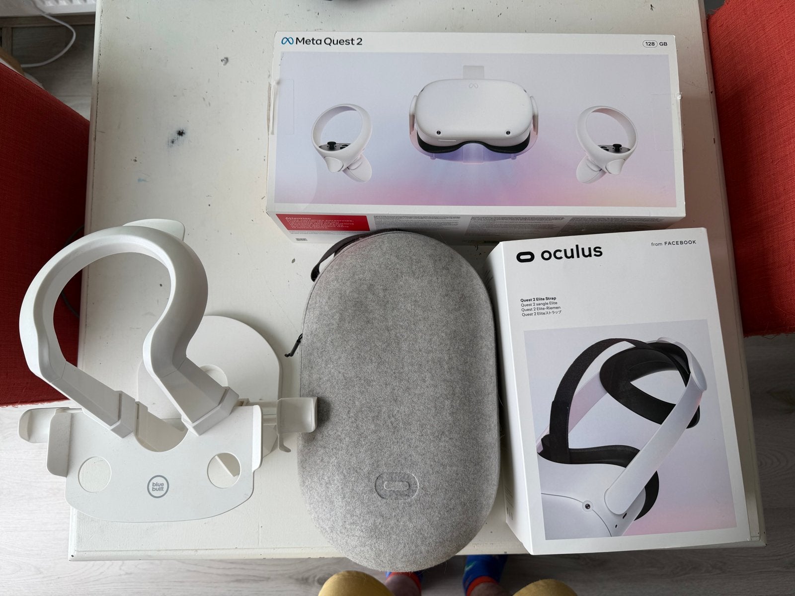 Meta Quest 2 VR-bril 128GB met accessoires, Spelcomputers en Games, Virtual Reality, Ophalen of Verzenden, Gebruikt, VR-bril, Overige platformen