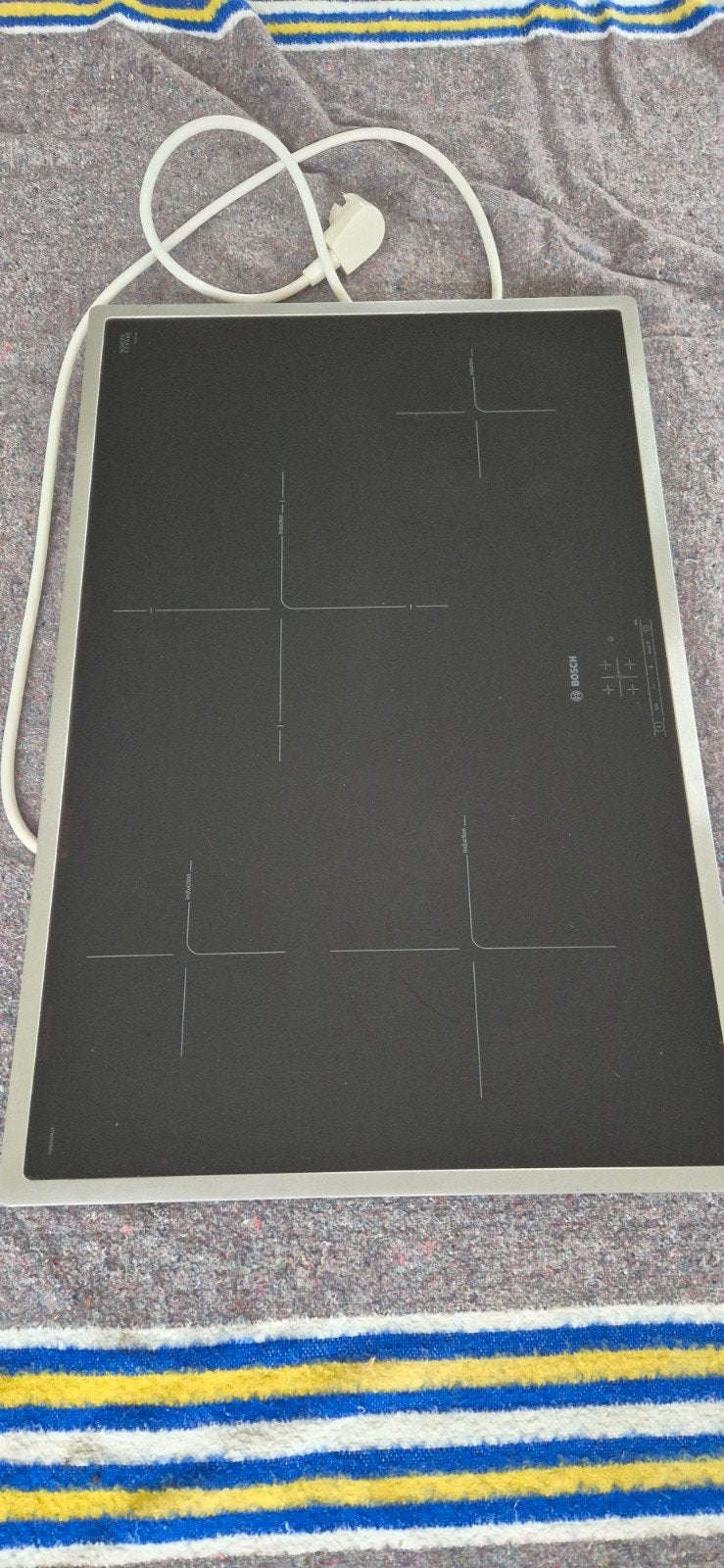 Bosch inductie kookplaat., Witgoed en Apparatuur, Ophalen, Gebruikt, 4 kookzones, Inbouw