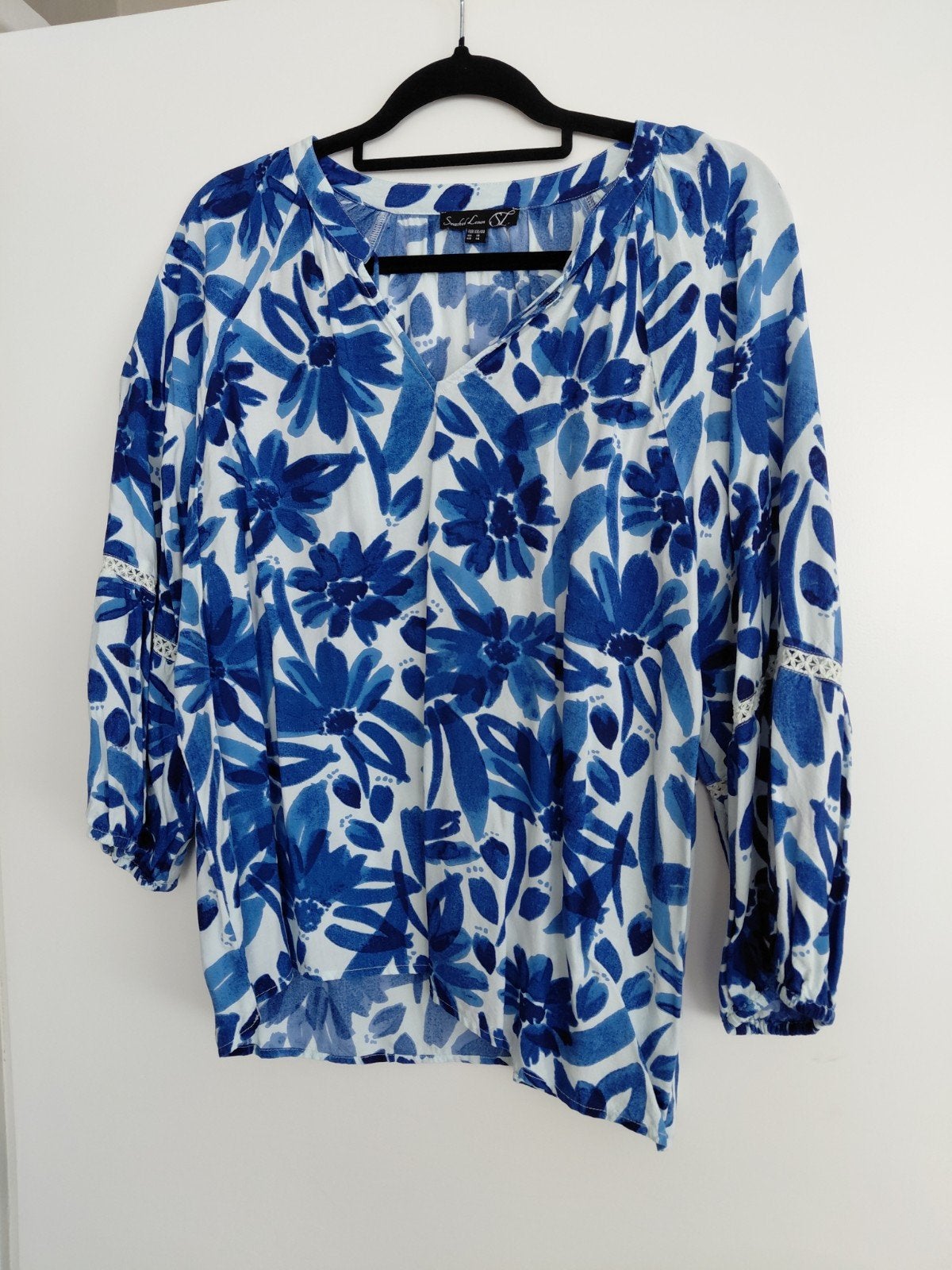 Te Koop: SMASHED LEMON Blouse,  mt. XXL  (44), Kleding | Dames, Blauw, Maat 46/48 (XL) of groter, Ophalen of Verzenden, Zo goed als nieuw