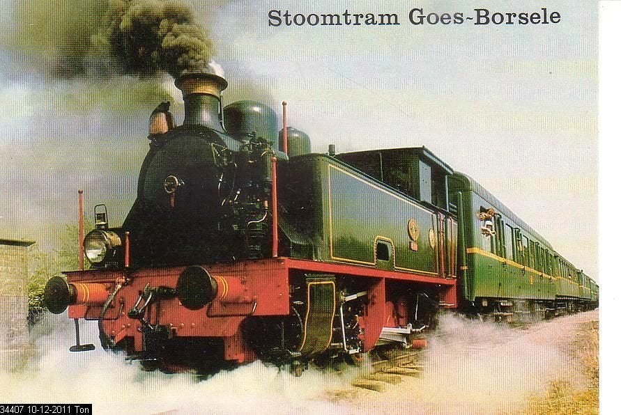 Ansichtkaart 	Goes - Borsele	Stoomtram, Verzamelen, Ansichtkaarten | Nederland, Verzenden, 1980 tot heden, Gelopen, Zeeland