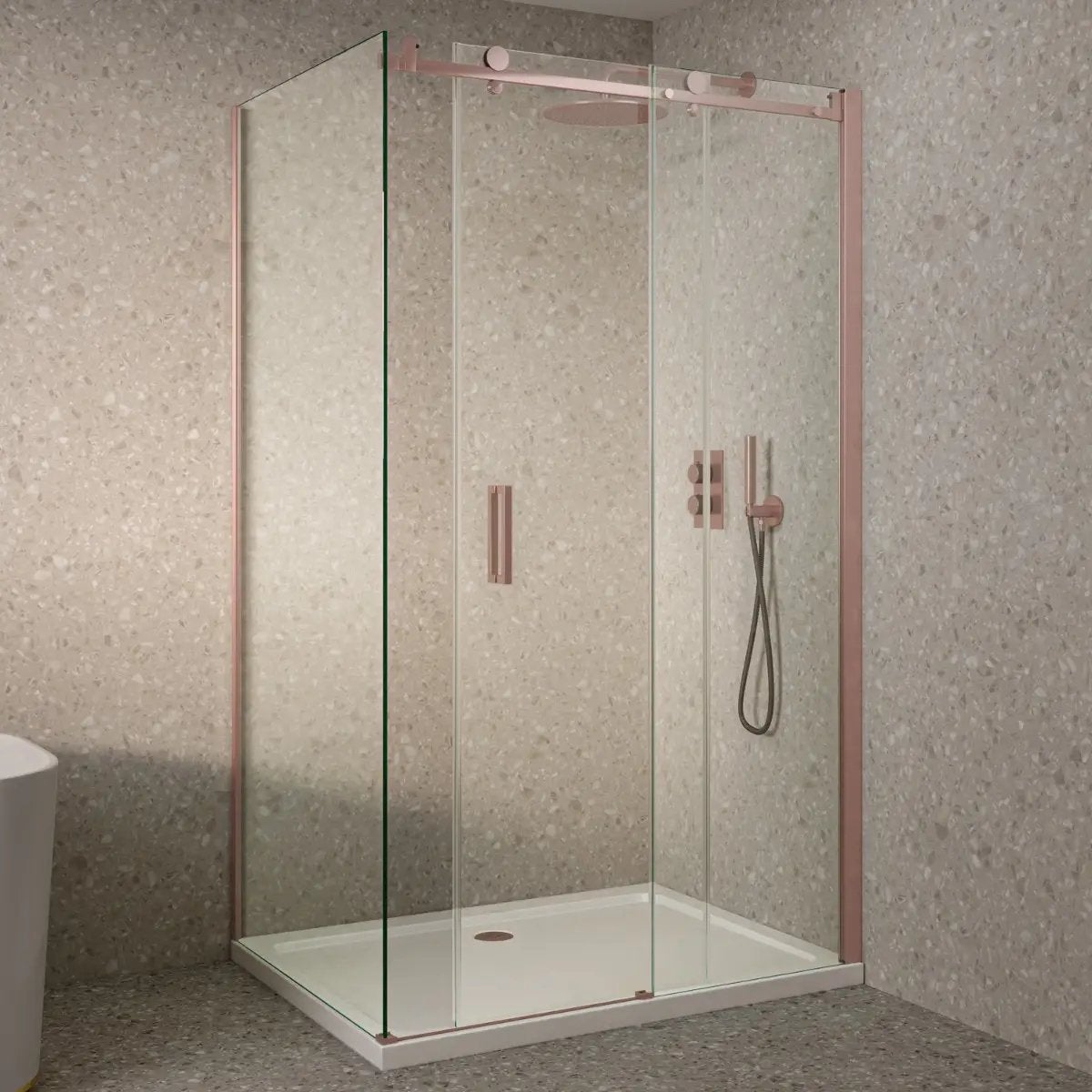 Luxe Douchecabine geborsteld koper - Nieuw, Doe-het-zelf en Verbouw, Sanitair, Ophalen, Nieuw, Koper, Douche
