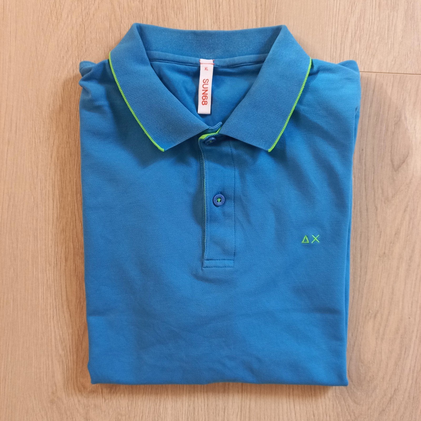 Stijlvolle blauwe polo van Sun68 - Maat XL, Blauw, Maat 56/58 (XL), Ophalen of Verzenden, Zo goed als nieuw