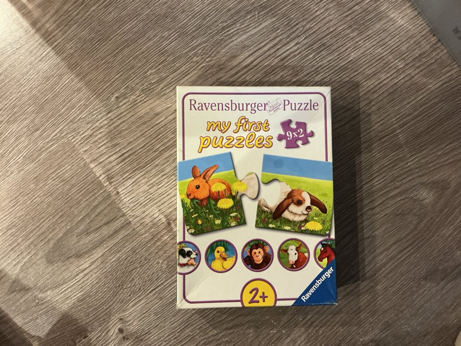 Ravensburger My First Puzzles 9x2 - Dieren, Ophalen of Verzenden, Minder dan 10 stukjes, Zo goed als nieuw, 2 tot 4 jaar