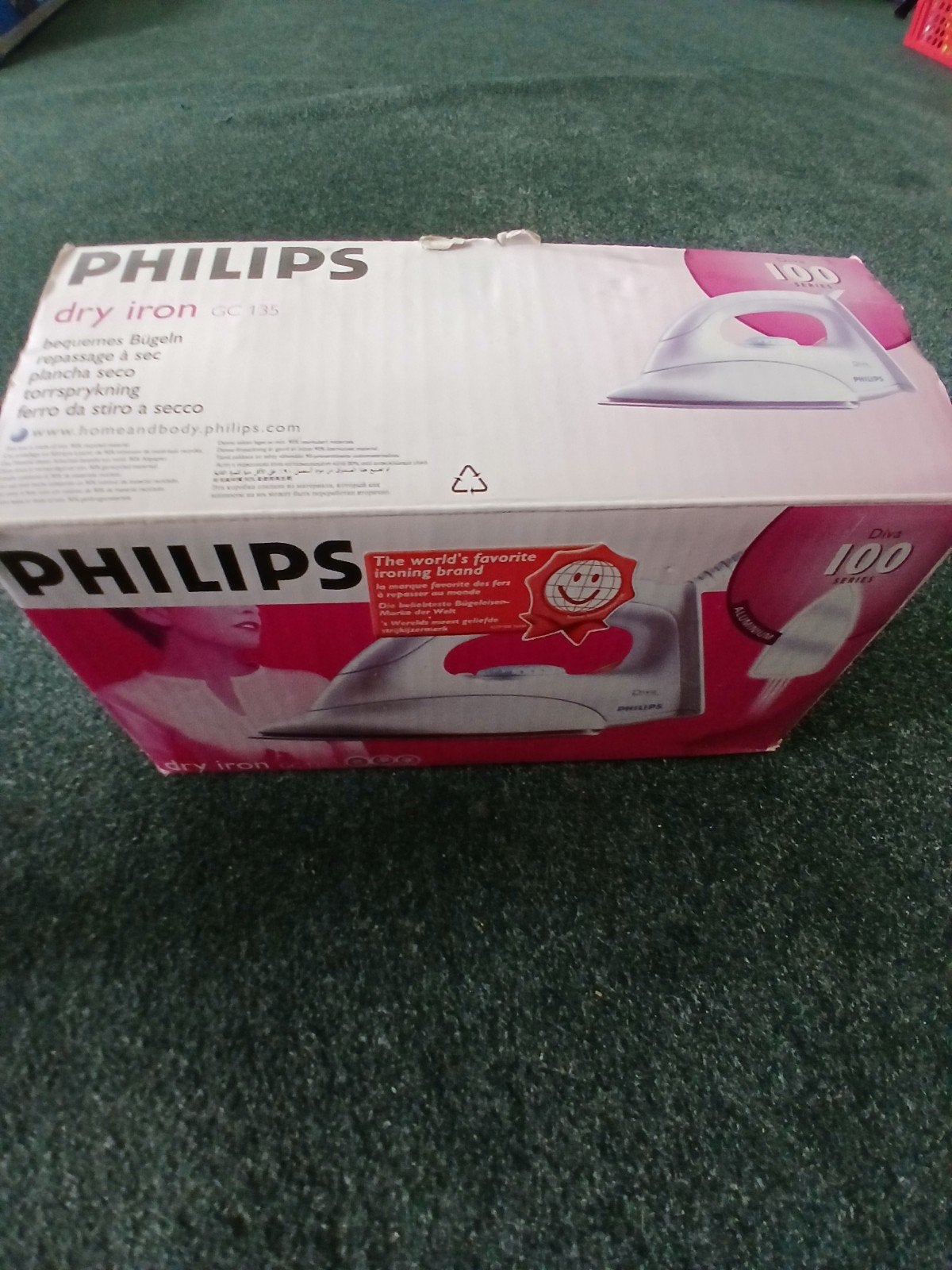 Philips Diva Dry Iron GC135 - Zo goed als nieuw, Ophalen of Verzenden, Zo goed als nieuw, Strijkijzer met snoer