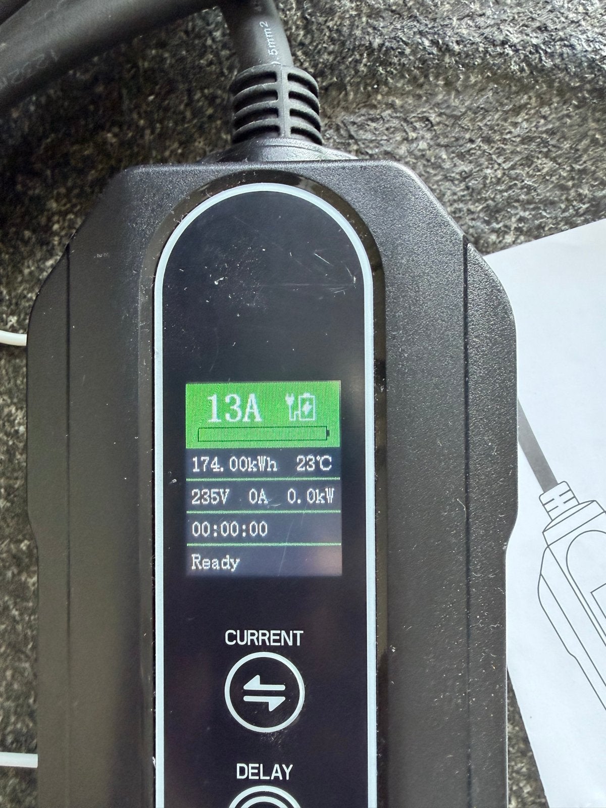FlexCharger EV Mobiele Lader - Type 2, 16A, 230V, Ophalen, Zo goed als nieuw, Laadkabel