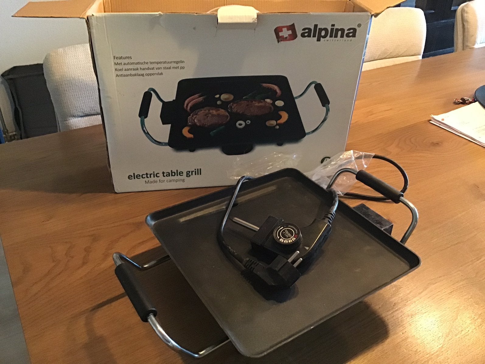 Camping grilplaat, Witgoed en Apparatuur, Grillplaten, Ophalen, Gebruikt, Tafelgrill