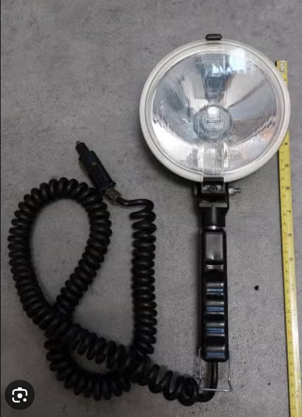 Krachtig vintage optilux (hella) halogen handzoeklamp., Verzenden, Zo goed als nieuw, Accu