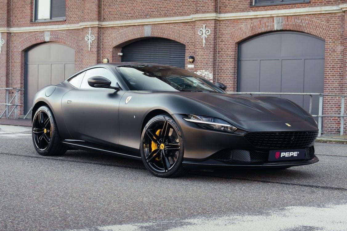 Ferrari Roma 3.9 V8 |GARANTIE|CARBON|SATIN|ADAS|DISPLAY|20", Auto's, Ferrari, Achterwielaandrijving, Gebruikt, 4 stoelen, Zwart