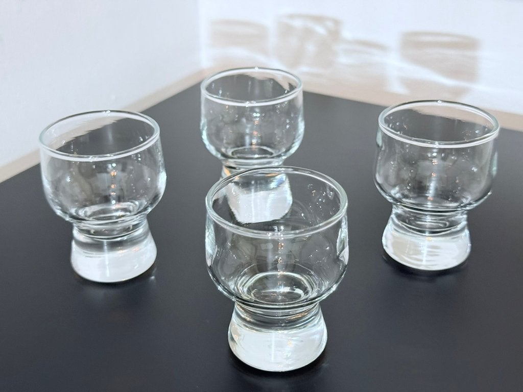 Vintage Crown Corning Regis Shotglazen | Bubble Base Design, Huis en Inrichting, Keuken | Servies, Glas of Glazen, Gebruikt, Ophalen of Verzenden