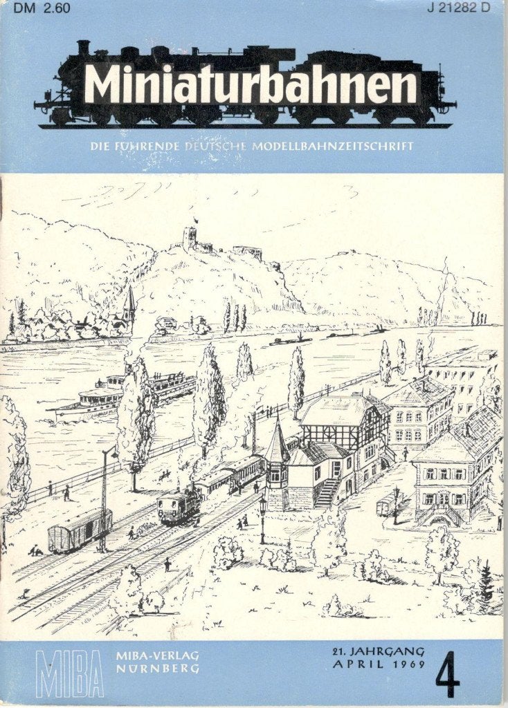 Miniaturbahnen - Modellbahnzeitschriftapr1969 nr 4 / treinen, Ophalen of Verzenden, Gelezen, Overige onderwerpen