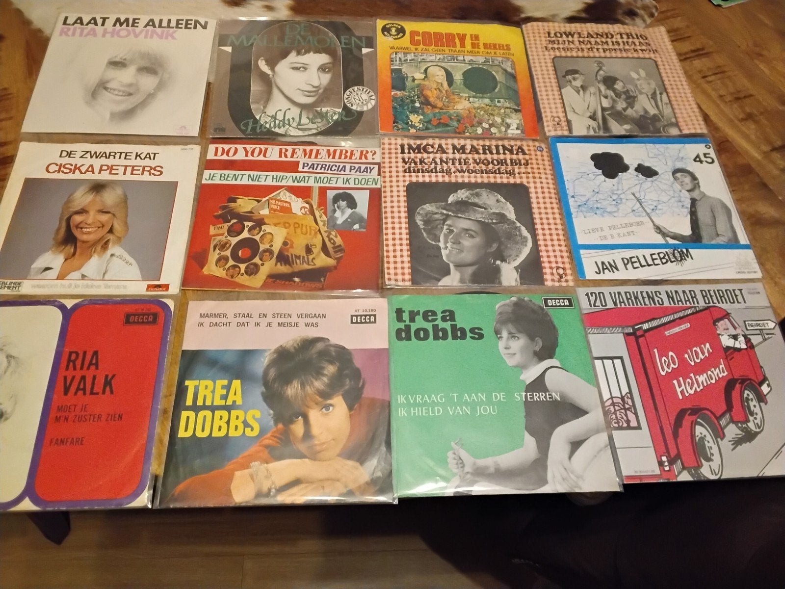 pqrtij singles setje 12 stuks piraat, Verzenden, Gebruikt, Overige formaten, Levenslied of Smartlap