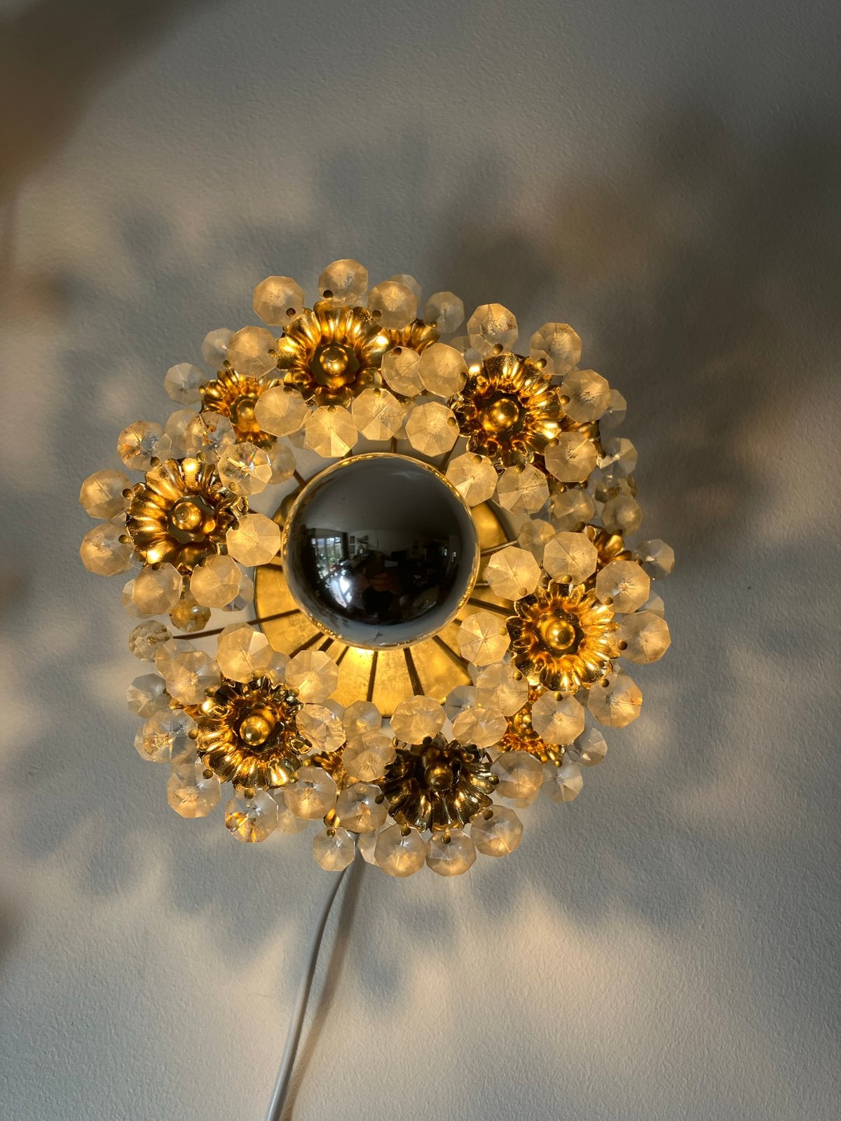 Palwa Flower Tafellamp/Plafondlamp - Jaren 60/70, Antiek en Kunst, Ophalen of Verzenden