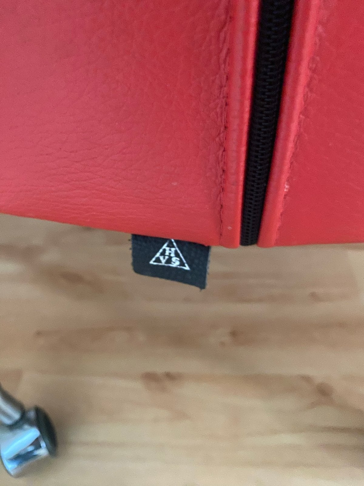 4 rode HVS/Movani lederen eetkamerstoelen op wieltjes, Ophalen, Leer, Zo goed als nieuw, Vier