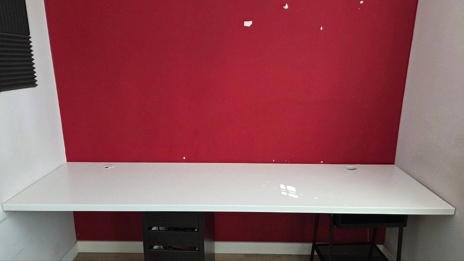 GRATIS Werkblad wit 234 x 63,5 gebruikt als bureau, Ophalen, 64 cm, Gebruikt, Wit