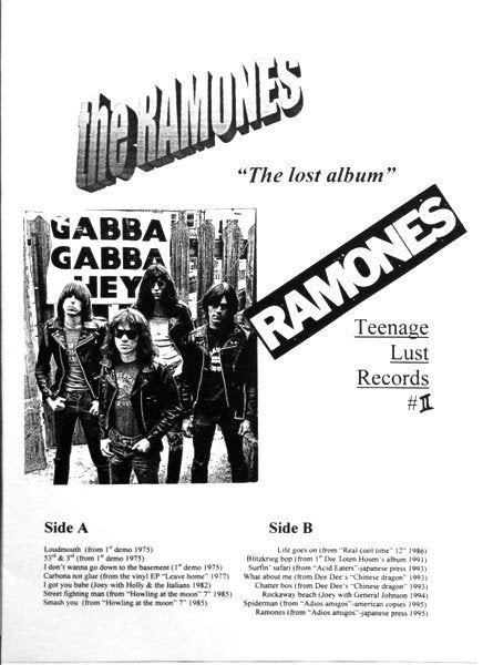 ramones / the lost album - punk - ZELDZAAM, LP, Verzenden, Zo goed als nieuw, Punk Rock