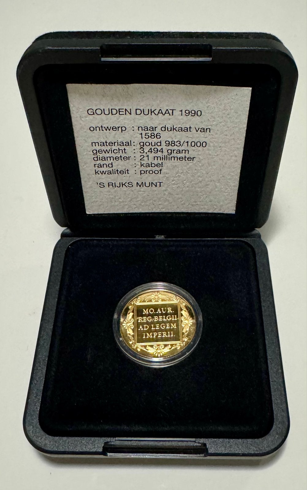 Gouden Dukaat 1990 - 's Rijks Munt, Ophalen of Verzenden, Goud, Losse munt