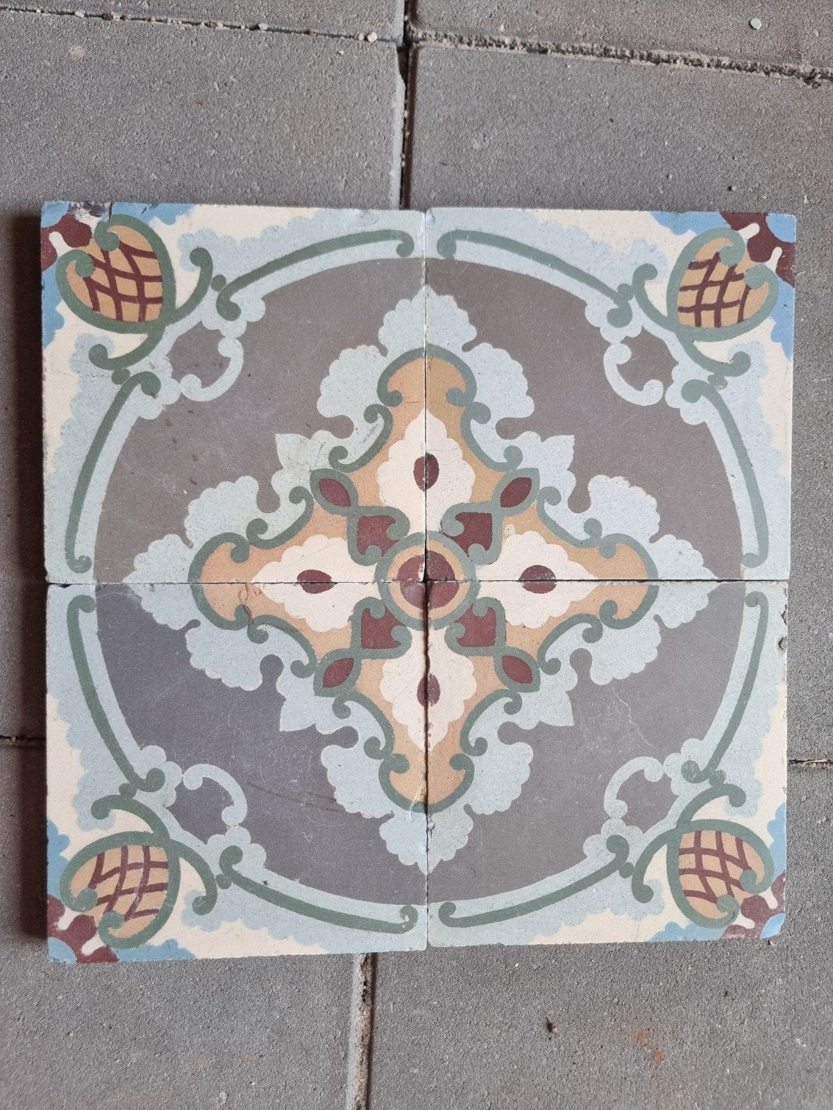 Oude keramische patroontegels, Doe-het-zelf en Verbouw, Tegels, Ophalen, Gebruikt, Keramiek, Minder dan 20 cm