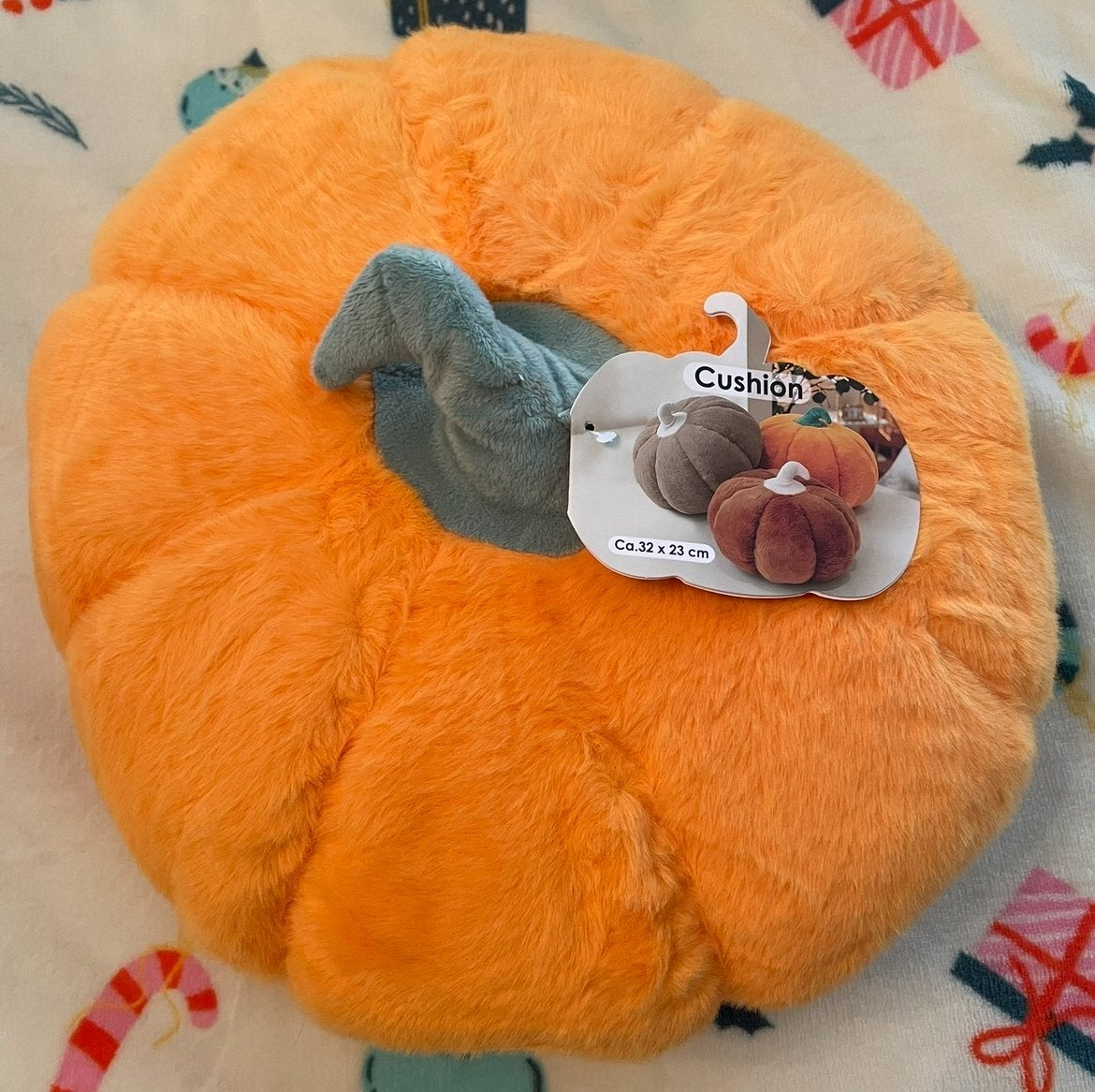 Decoratief pompoenkussen - Oranje (ca. 32 x 23 cm), Overige merken, Rond, Nieuw, Oranje
