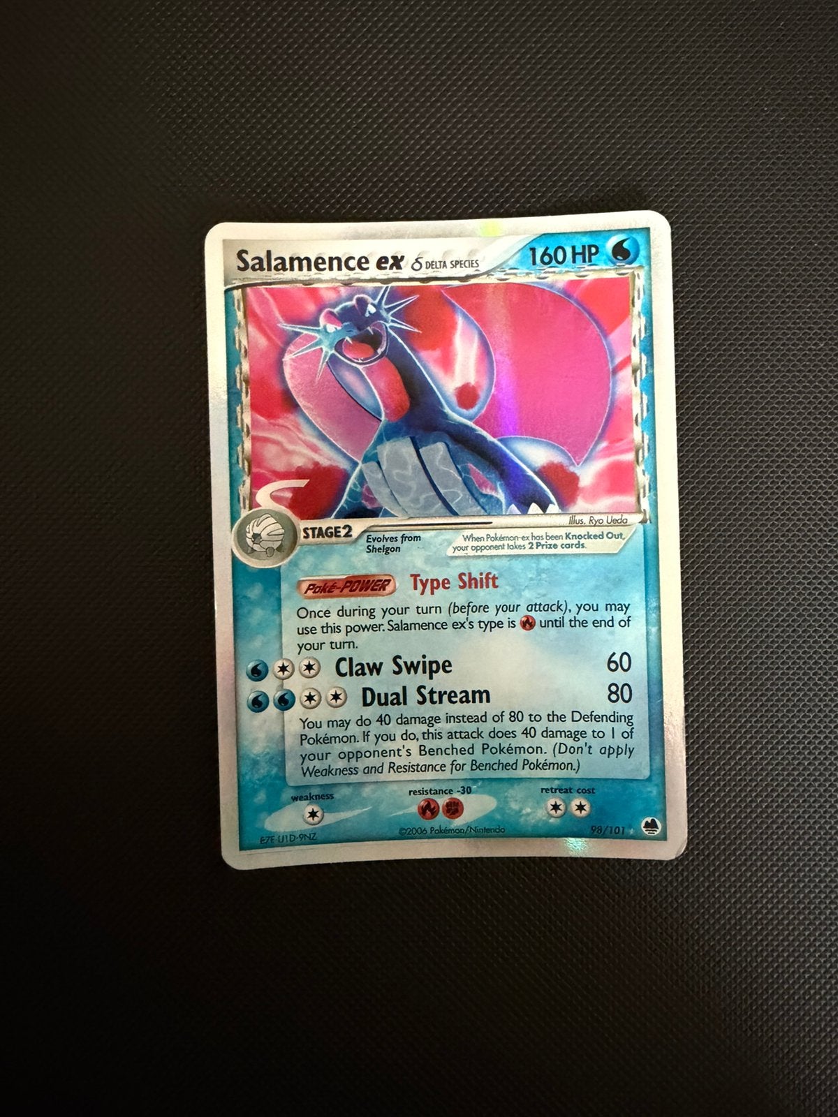 Pokémon Salamence ex δ 98/101 EX Dragon Frontiers, Ophalen of Verzenden, Zo goed als nieuw