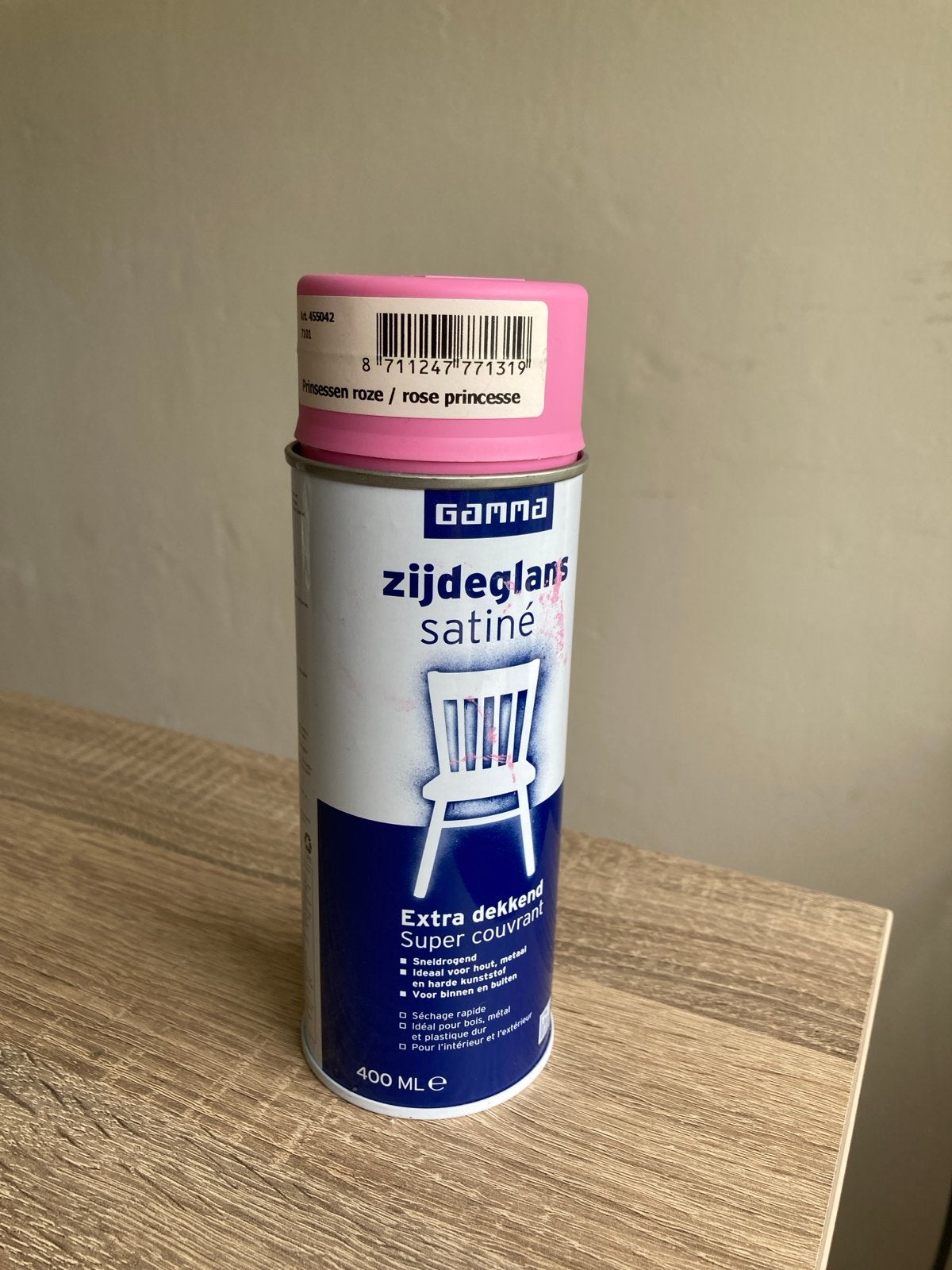 GAMMA Zijdeglans Satijn Spuitlak - Prinsessen Roze, Nieuw, Ophalen of Verzenden, Roze, Lak