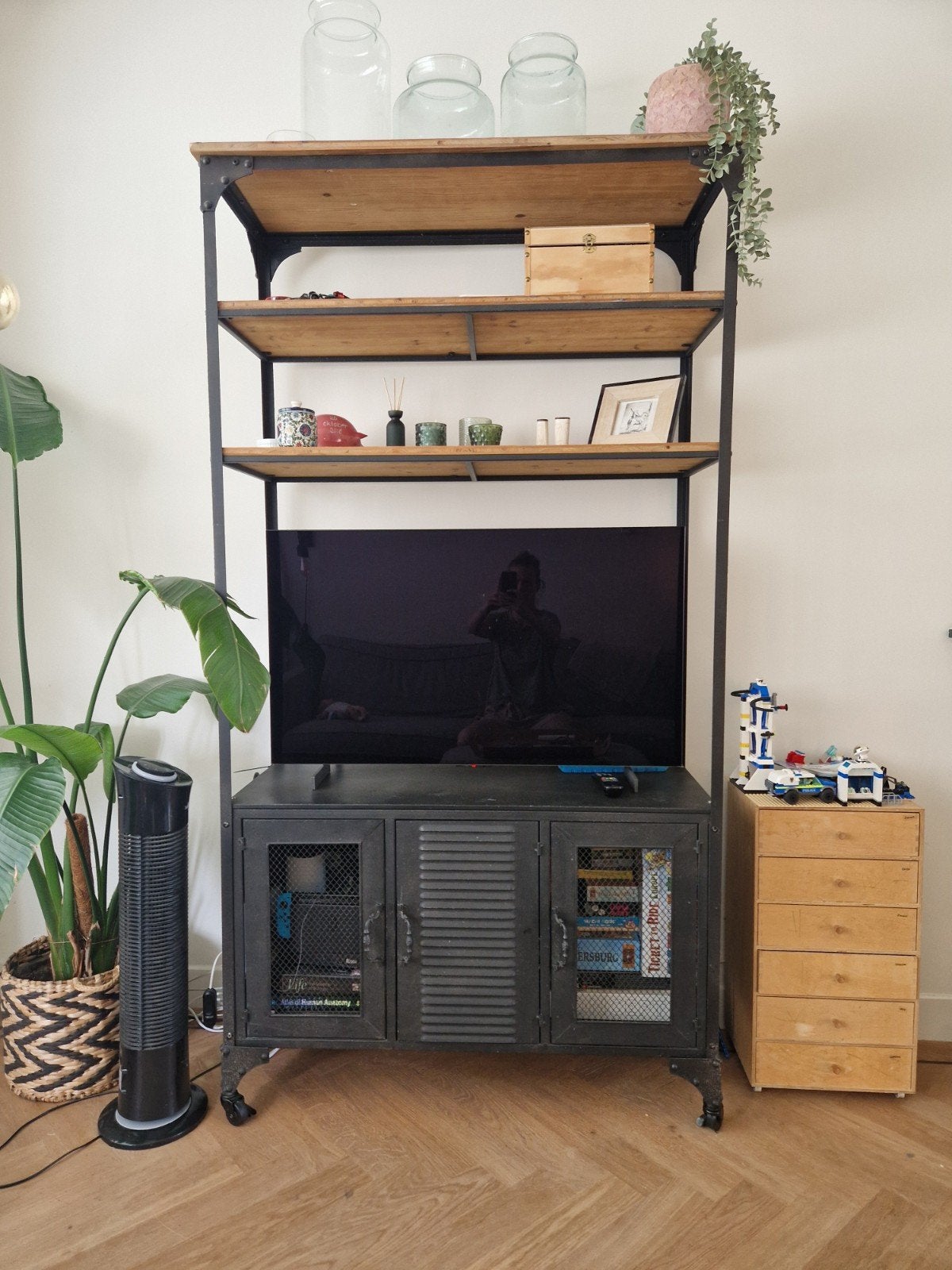 Tv meubel / stellingkast, Ophalen, 25 tot 50 cm, Minder dan 100 cm