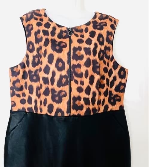 Joseph Ribkoff lederlook jurk maat 46[dmv], Zwart, Maat 46/48 (XL) of groter, Nieuw, Ophalen of Verzenden
