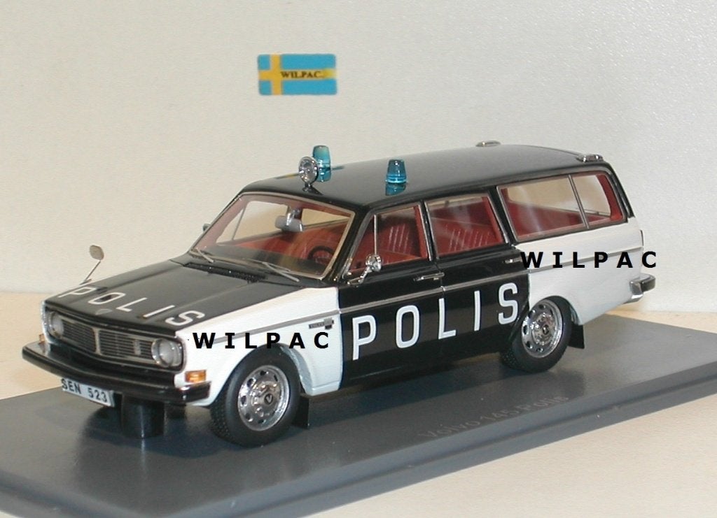 Neo . Volvo 145 . Polis . Zweedse . Politie 1:43 1969 1970 ., Hobby en Vrije tijd, Modelauto's | 1:43, Ophalen of Verzenden, Nieuw