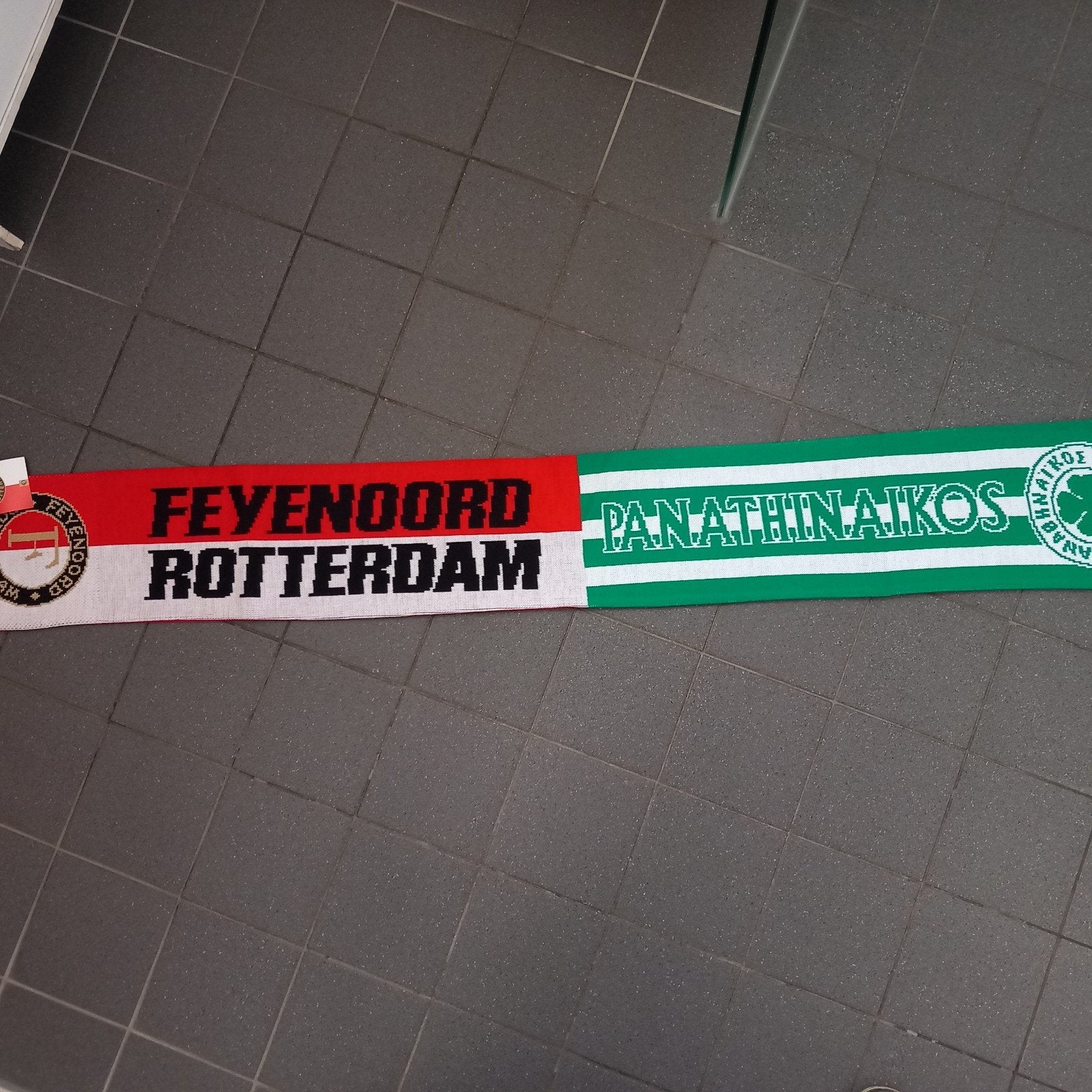 Feyenoord-panathinaikos  sjaal, Ophalen of Verzenden, Nieuw, Feyenoord, Vaantje of Sjaal