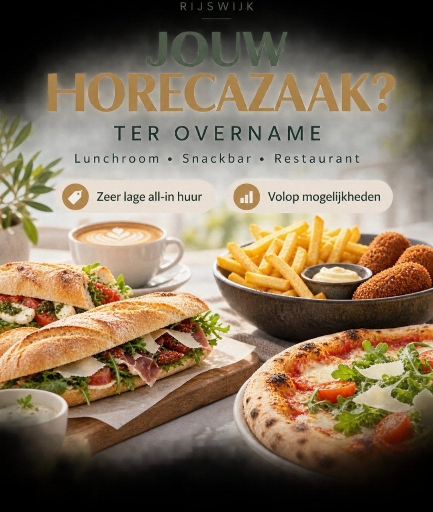 ‼️Ter overname‼️: lunchroom snackbar restaurant in Rijswijk!