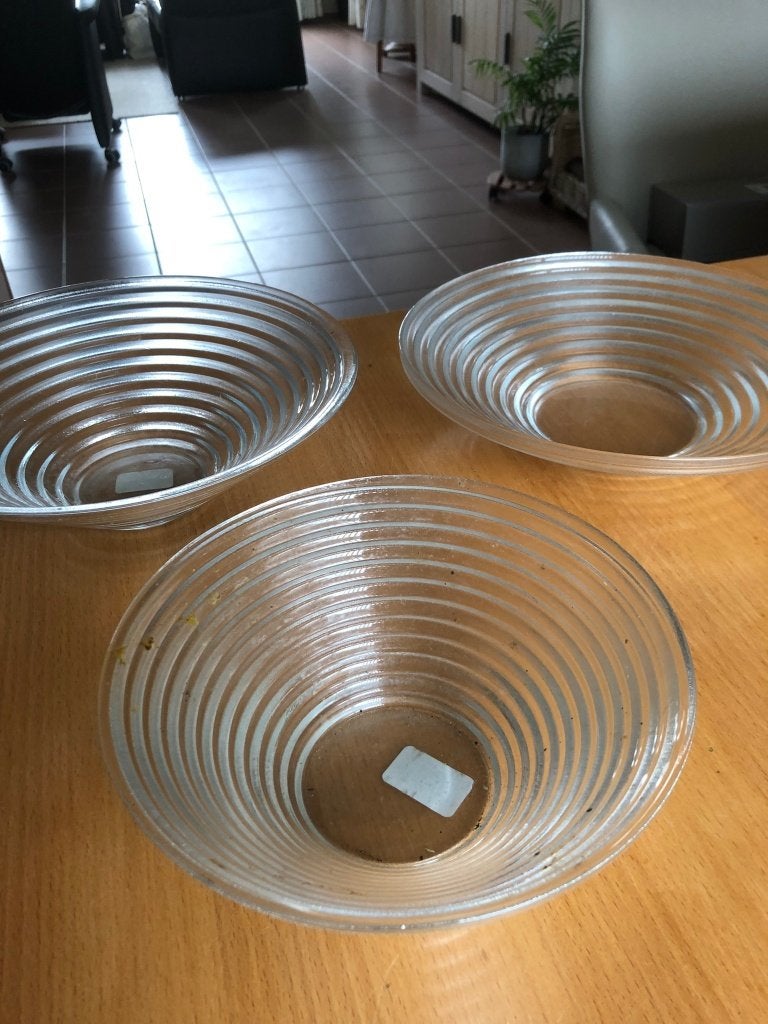 Te koop glazen schalen.(z.g.a.n.)., Ophalen, Schaal, Overige vormen, Glas