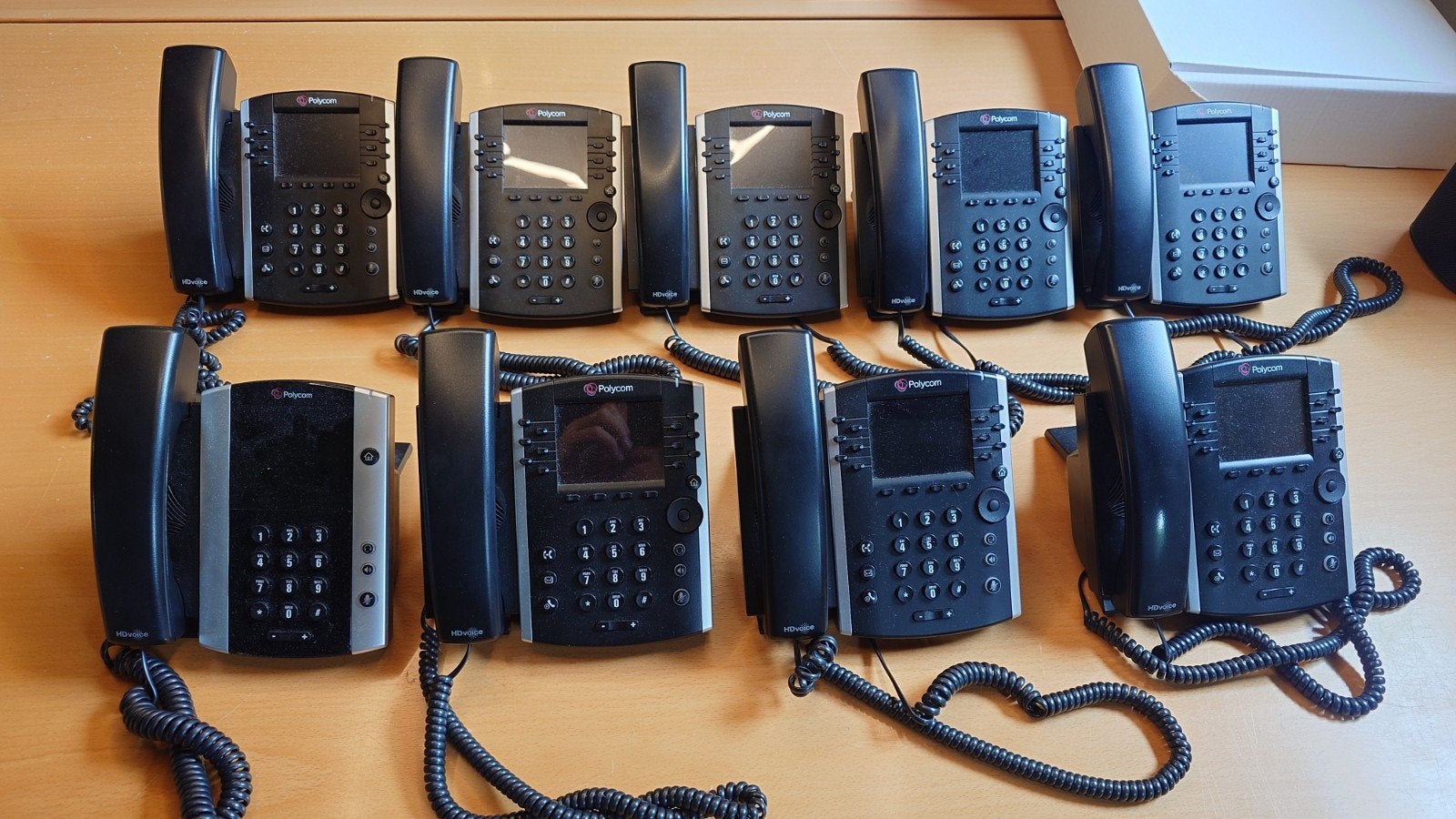 Polycom IP-telefoons - Set van 9 stuks, Ophalen of Verzenden, Gebruikt, 4 handsets of meer