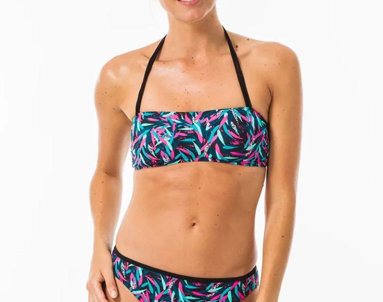 Bikini top + broek Tropische Print –Maat 42 (valt als M), Ophalen of Verzenden, Zo goed als nieuw, Roze, Bikini