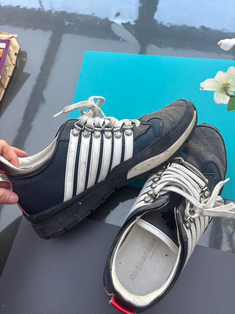 Dsquared2 heren sneakers maat 41,5, Ophalen, Gedragen, Zwart, Sneakers of Gympen
