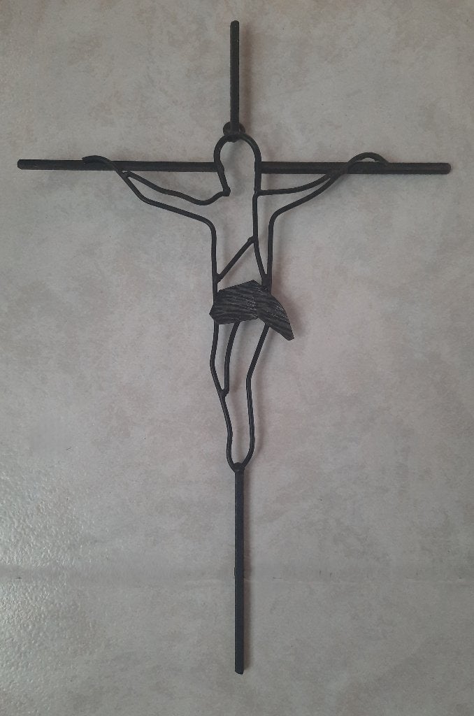 metalen kruis met Corpus, Ophalen of Verzenden