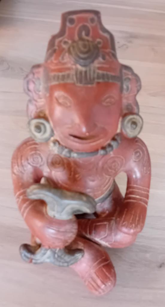 Maya-Azteken terracotta beeldje uit Mexico, Verzenden, Zo goed als nieuw, Overige typen