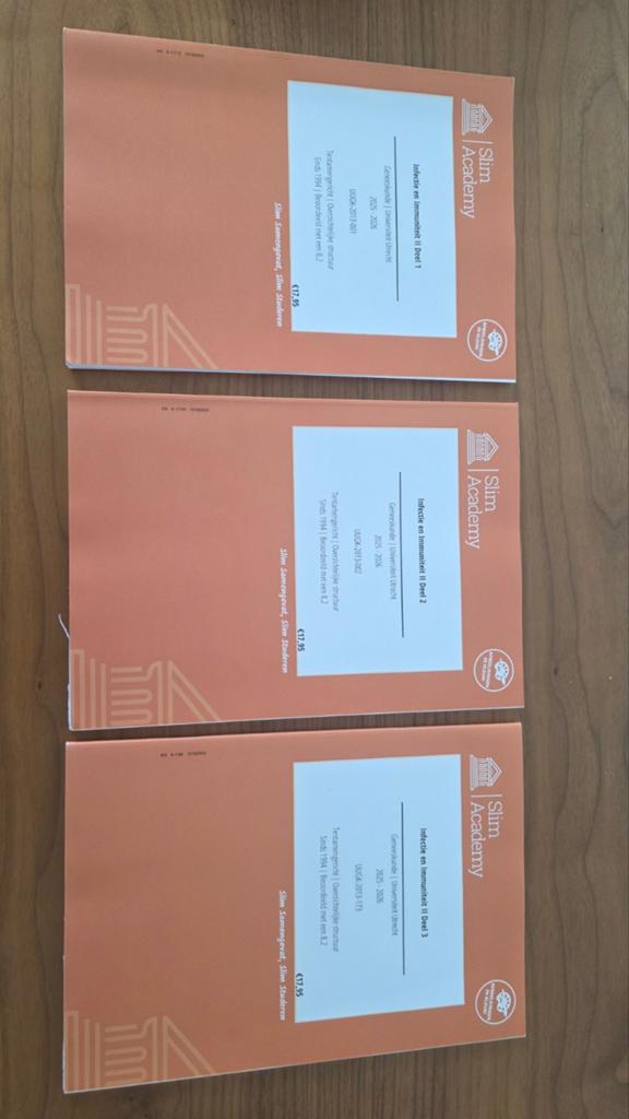 Slim Academy: Infectie en Immuniteit II (Deel 1, 2, 3), Boeken, Studieboeken en Cursussen, Ophalen, Nieuw, WO, Slim Academy