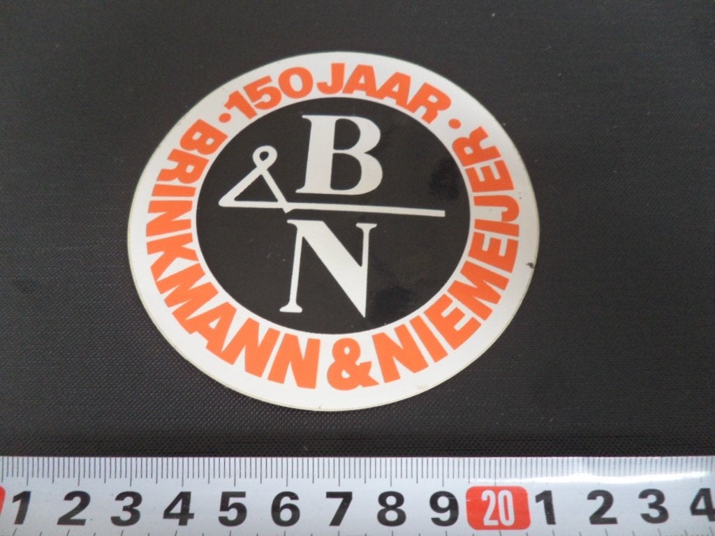 sticker 150 jaar Brinkmann & Niemeijer, Ophalen, Zo goed als nieuw