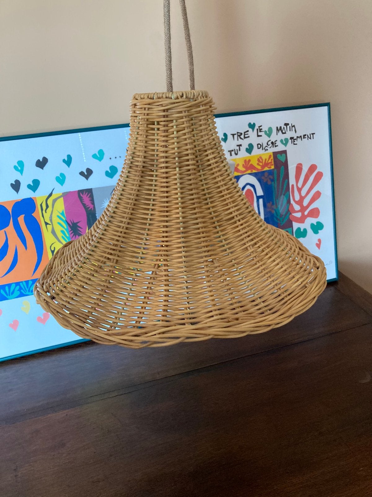 Anna nina lamp rotan rattan hanglamp nieuw romy boomsma, Ophalen of Verzenden, Nieuw