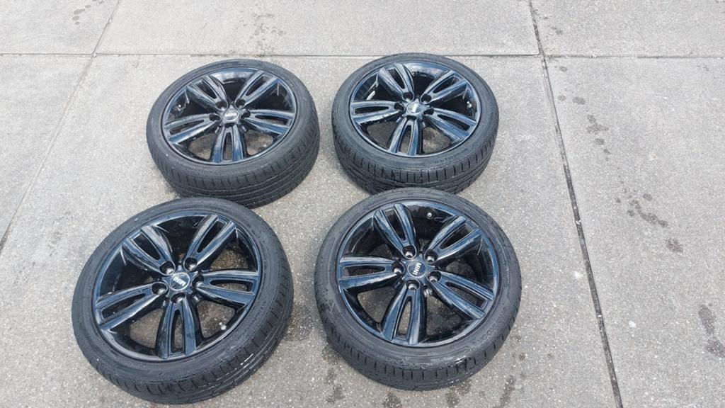Originele 17 inch MINI JCW Track Spoke velgen Jet Black, Ophalen of Verzenden, Gebruikt