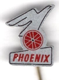 Phoenix rijwielen fietsen blik speldje ( H_187a), Verzenden, Zo goed als nieuw, Transport, Speldje of Pin