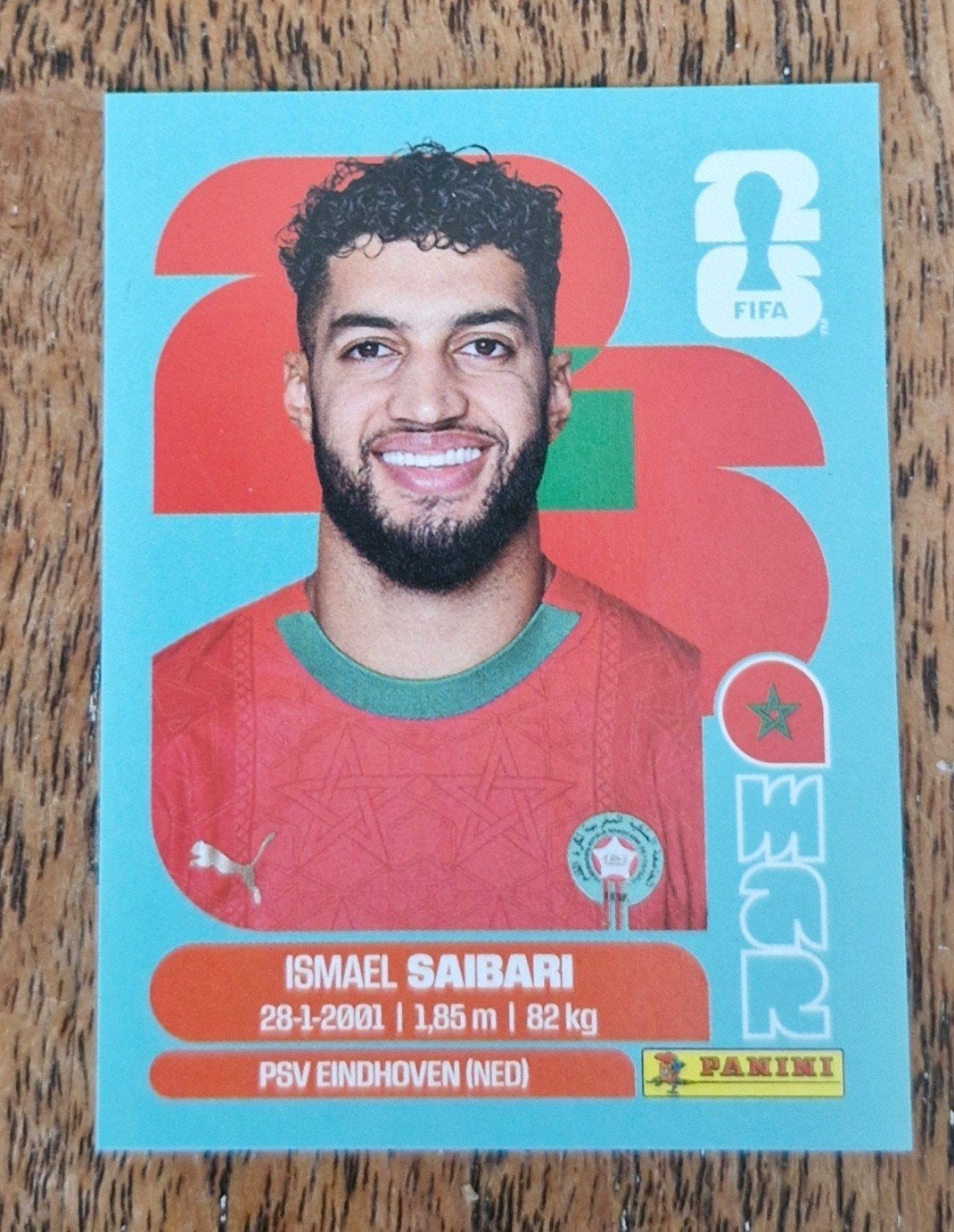 Ismael Saibari FIFA World Cup 2026 Panini kaart PSV, Ophalen of Verzenden, Zo goed als nieuw, PSV, Spelerskaart