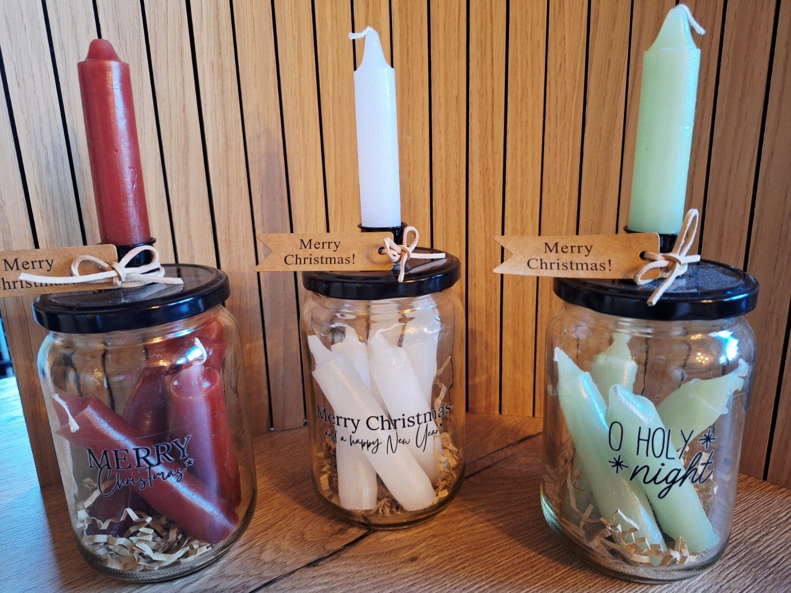 handgemaakte kaarsenpot kerst, Ophalen, Nieuw